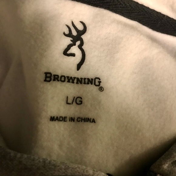 Browning Grey Hunting Hoodie- L - Picture 5 of 7
